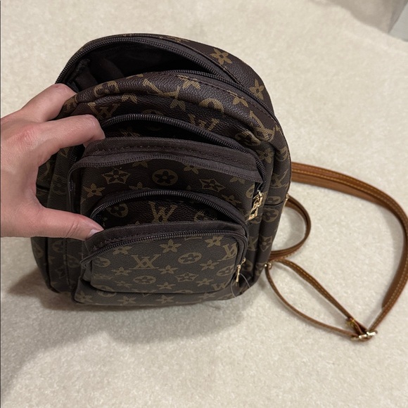 Brown Monogram Women's Backpack - Picture 2 of 8